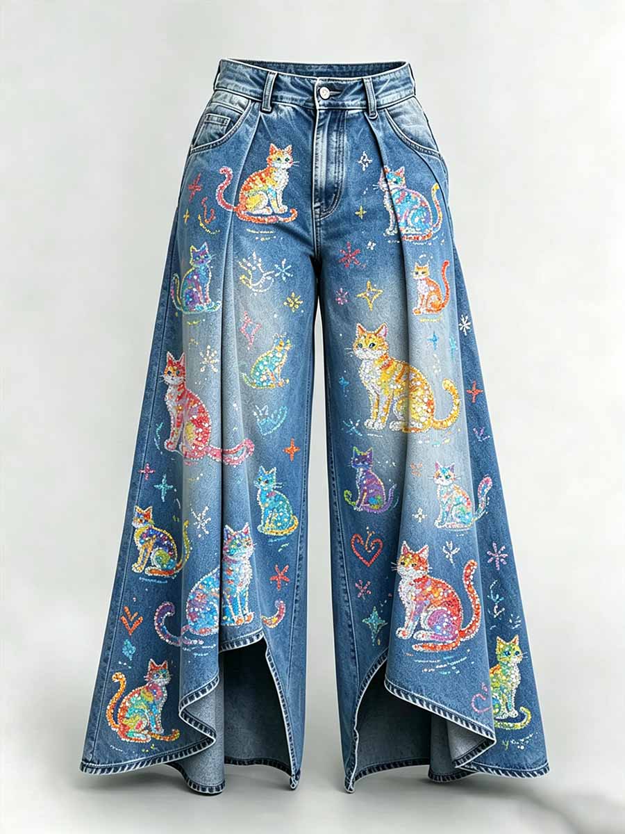 Women's Fashion Animal Print Casual Long Pants