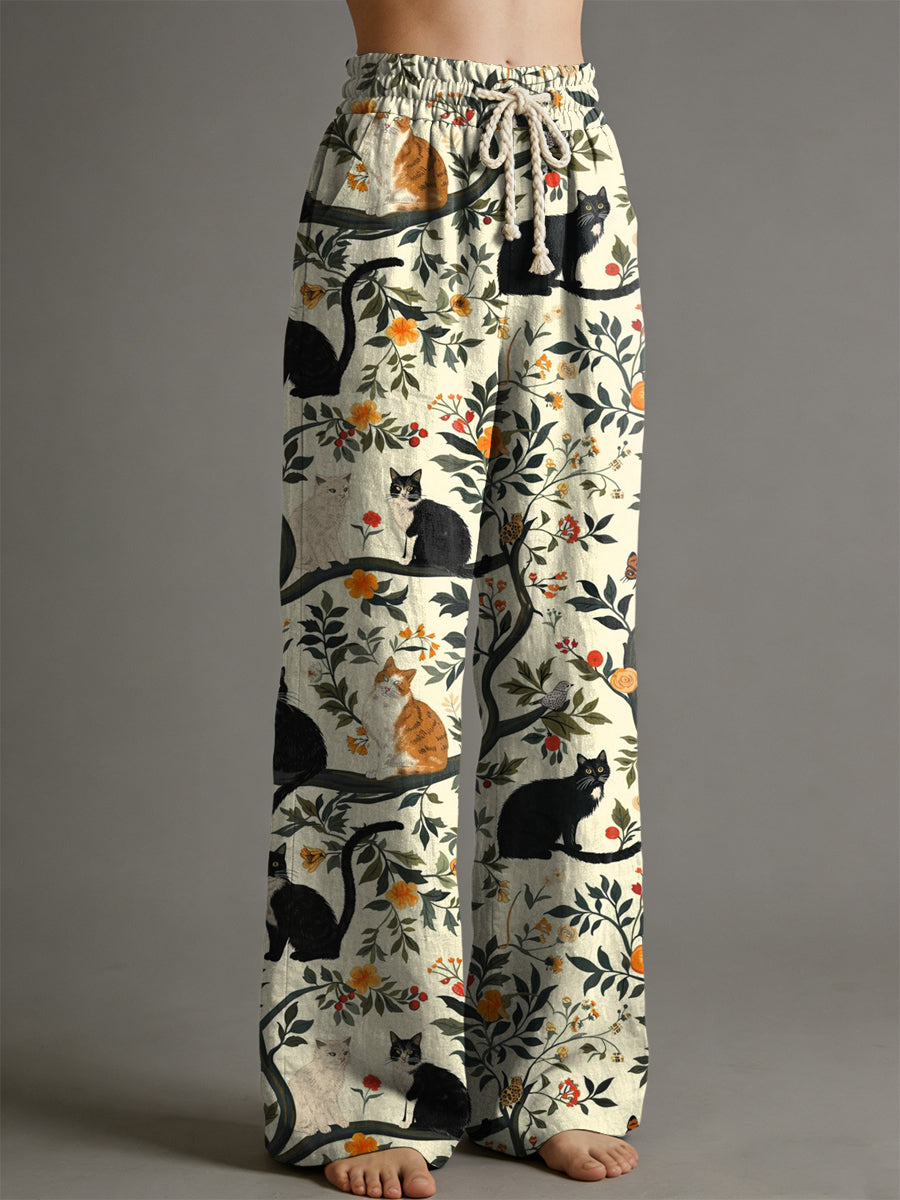 Women's Animal Art Print Trousers