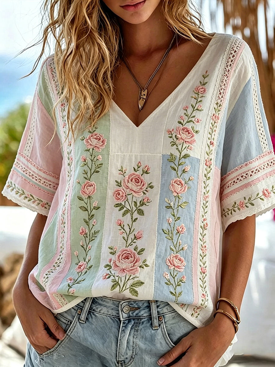 Women's Floral Print Casual T-shirt