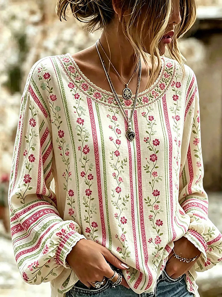 Women's Floral Print Casual T-shirt