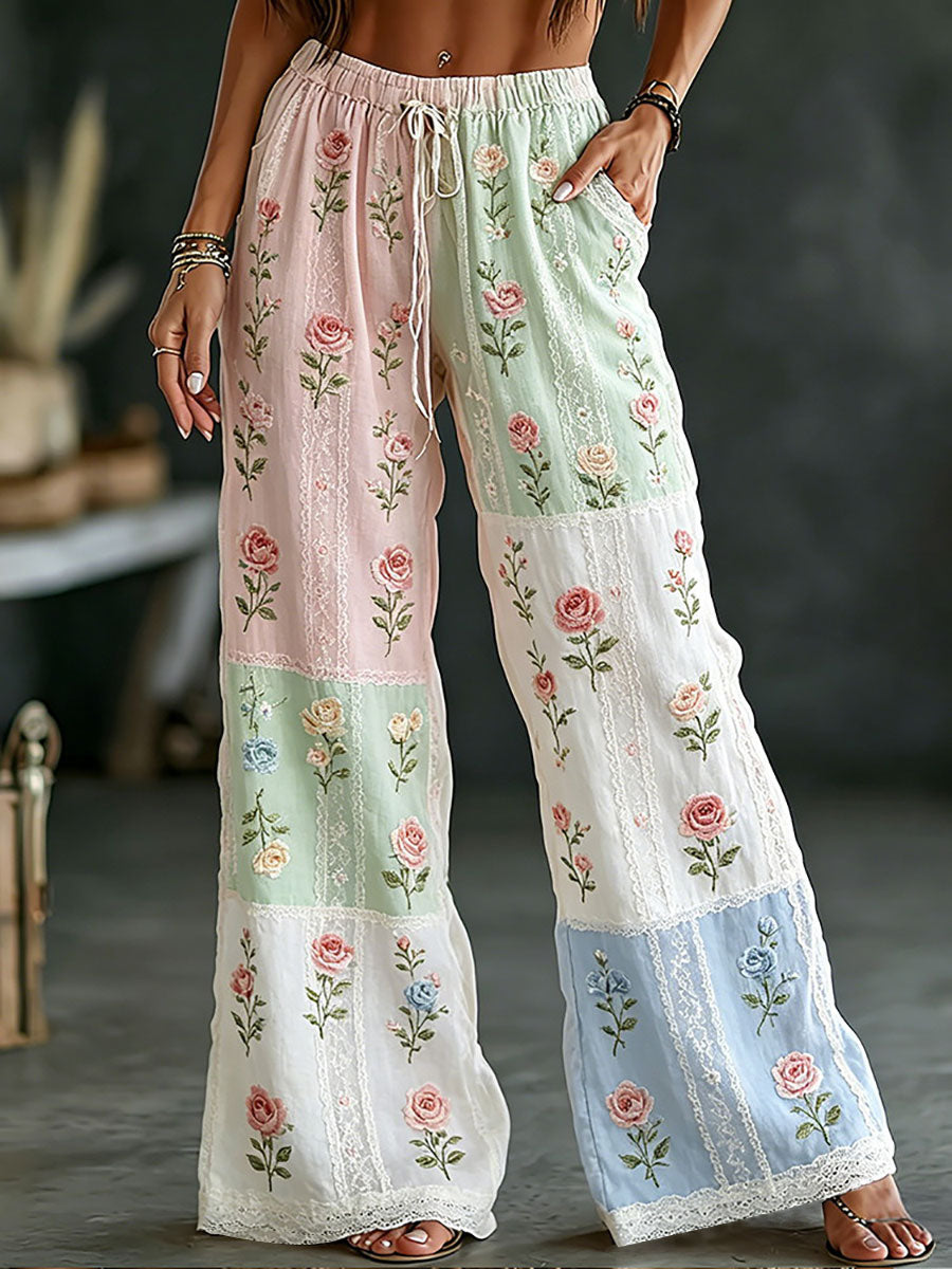 Women's Floral Print Casual Pants