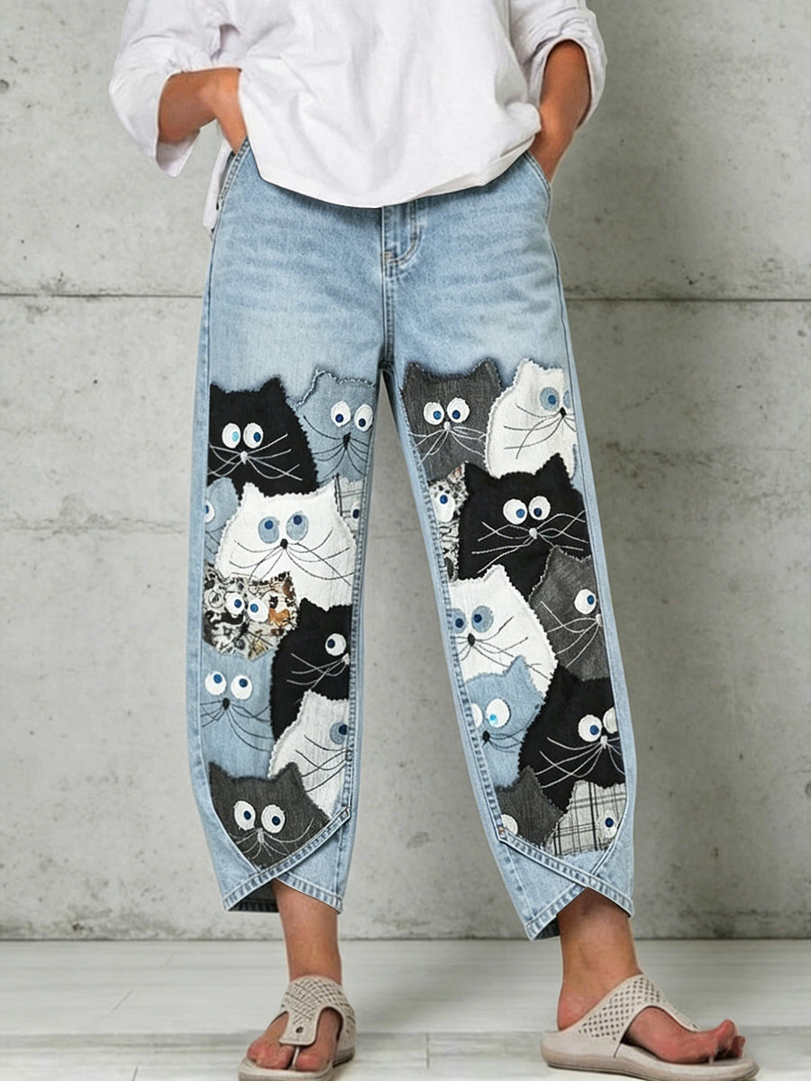 Women's Animal Art Print Trousers