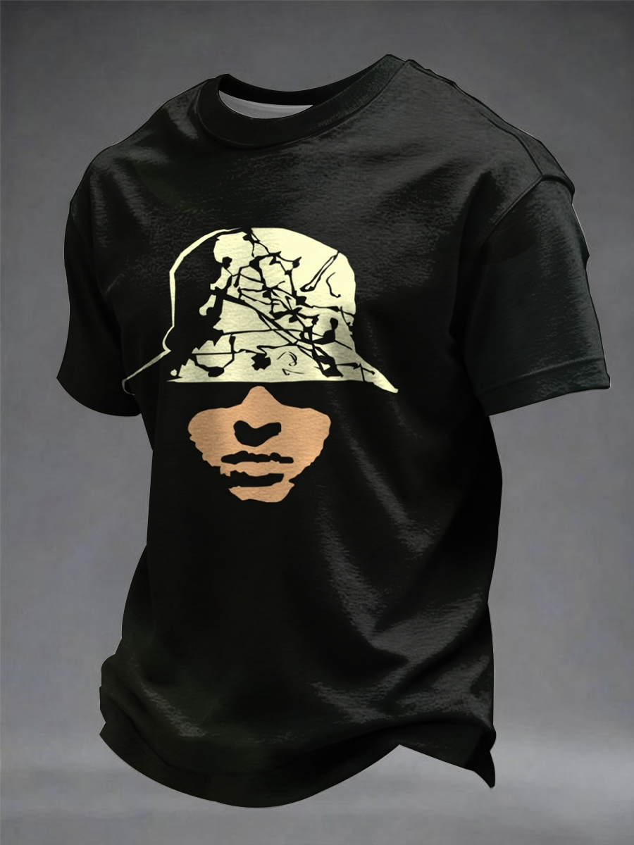 Men's Lemon Roses Music Lover Printed short sleeves t-shirt