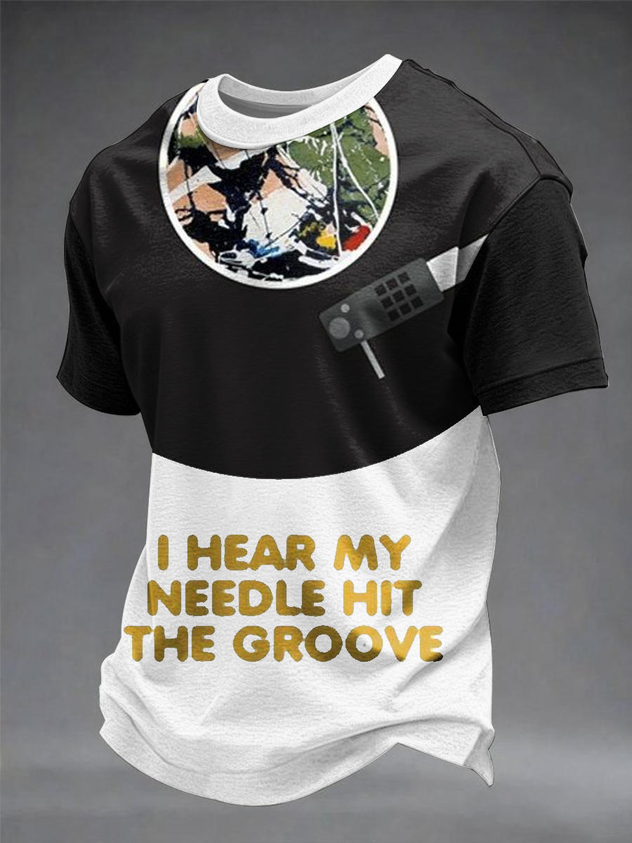 Men's Lemon Roses Music Lover Printed short sleeves t-shirt