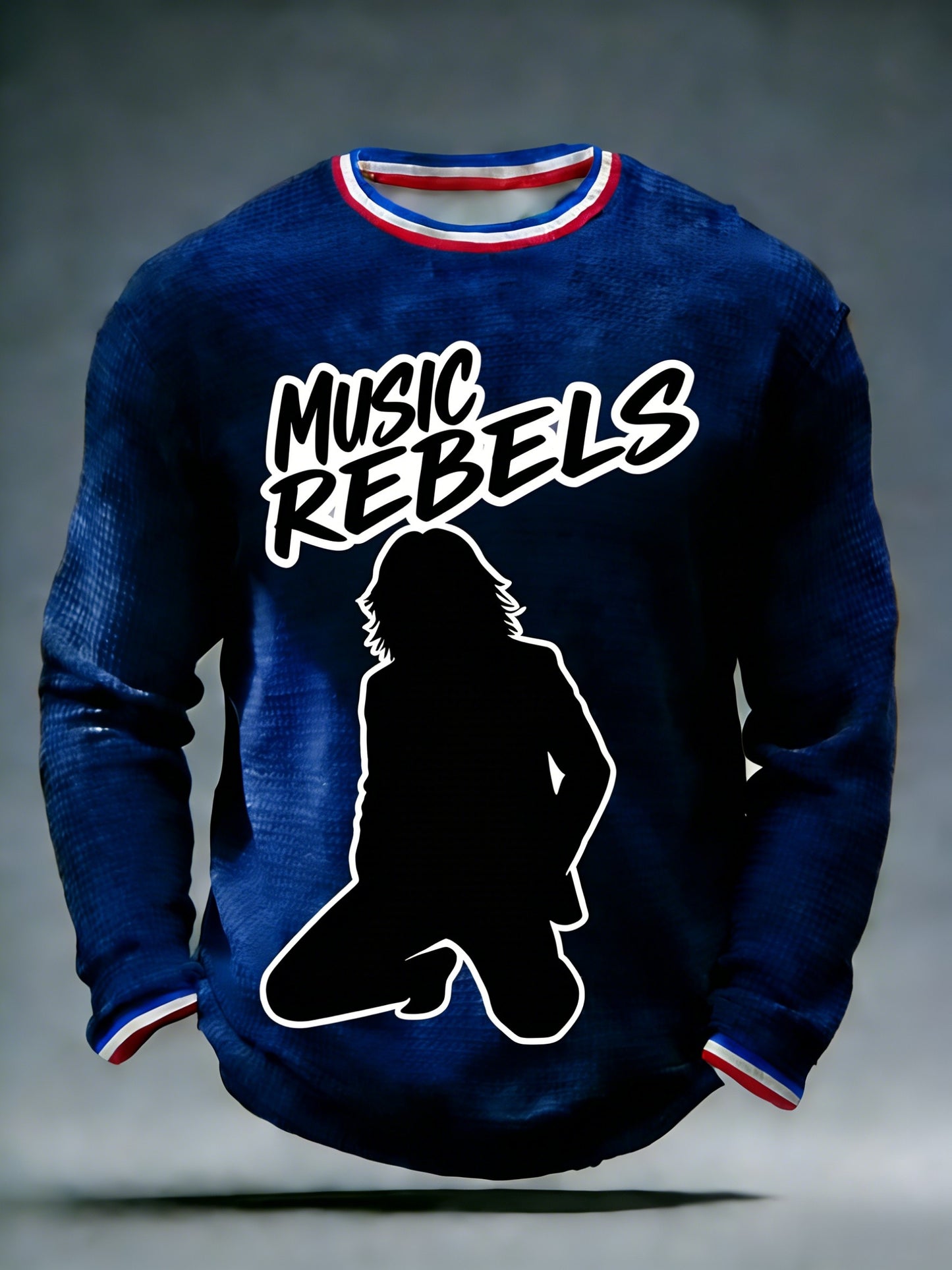 Men's Retro Punk Band The Modfather Long Sleeve Waffle T-Shirt