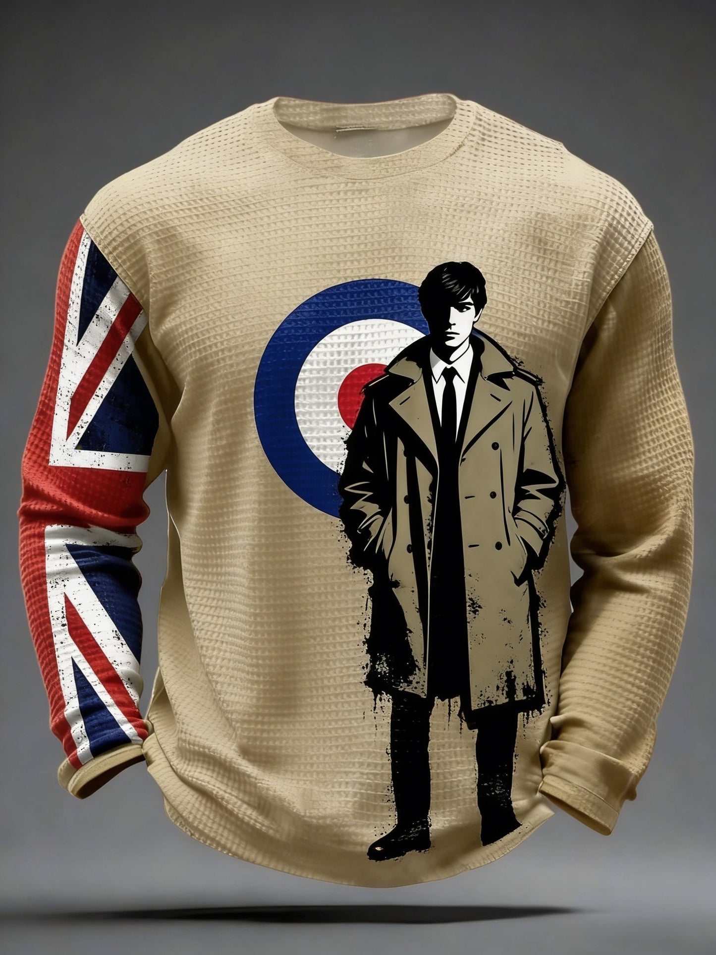 Men's UK Mods Music Lover Waffle Long-Sleeve Top