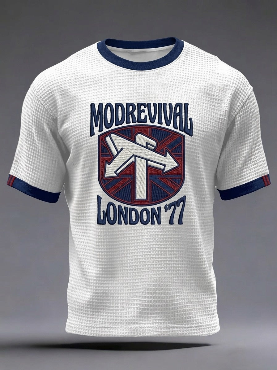 Men's UK Mods Music Lover Printed Waffle T-shirt