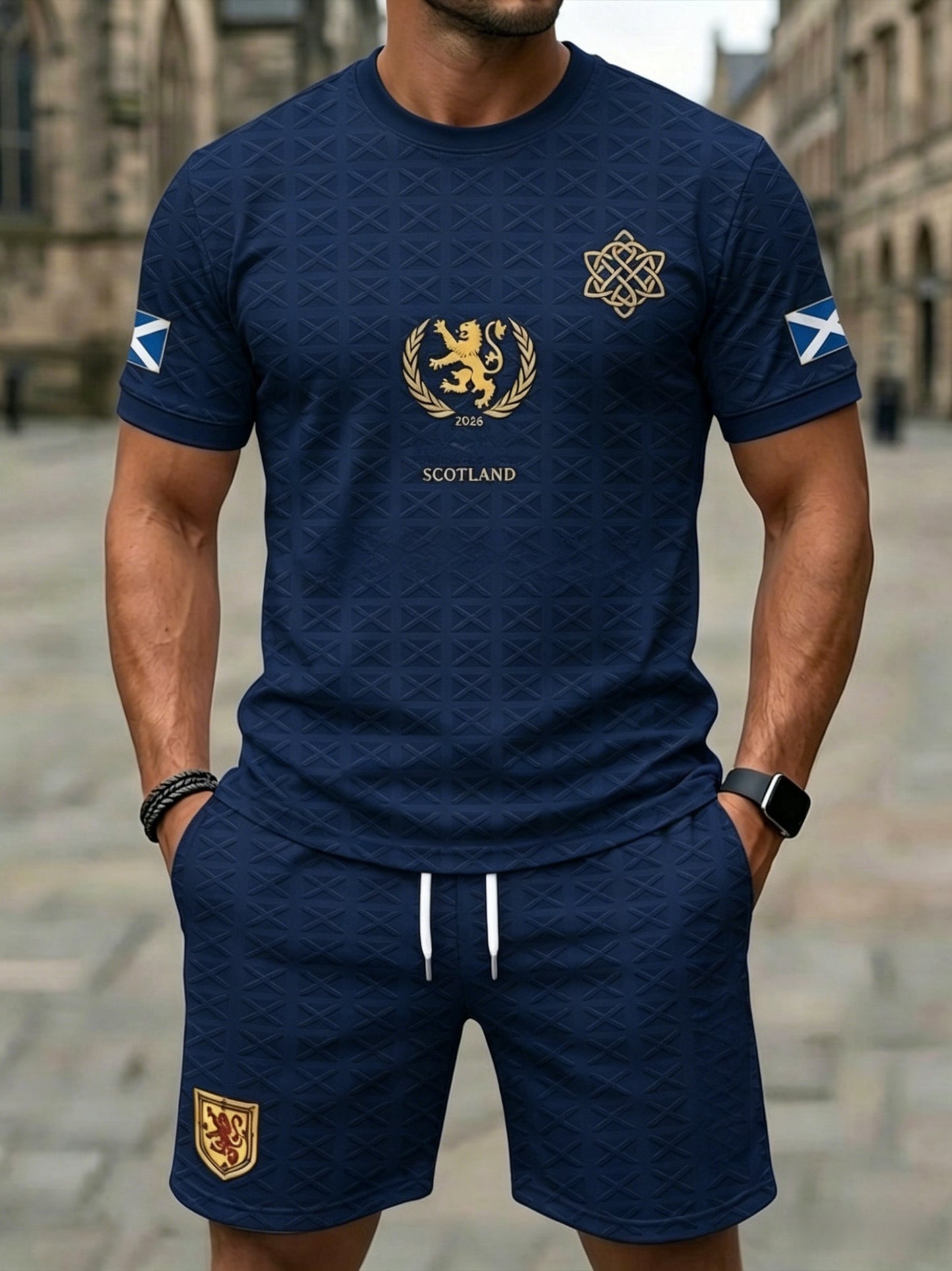 Men's UK Football Lover Scotland Printed suits