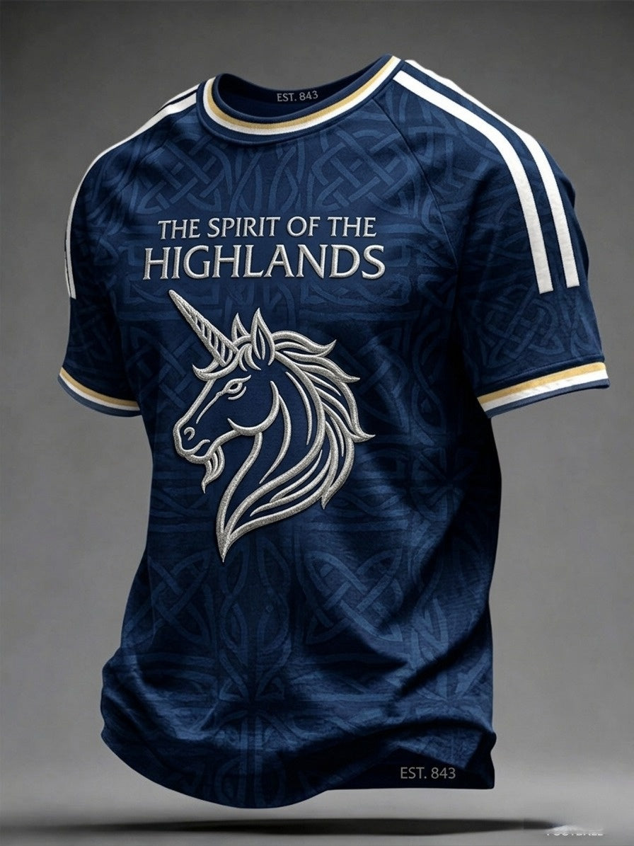 Men's UK Scotland Football Lover 2026 Printed T-shirt