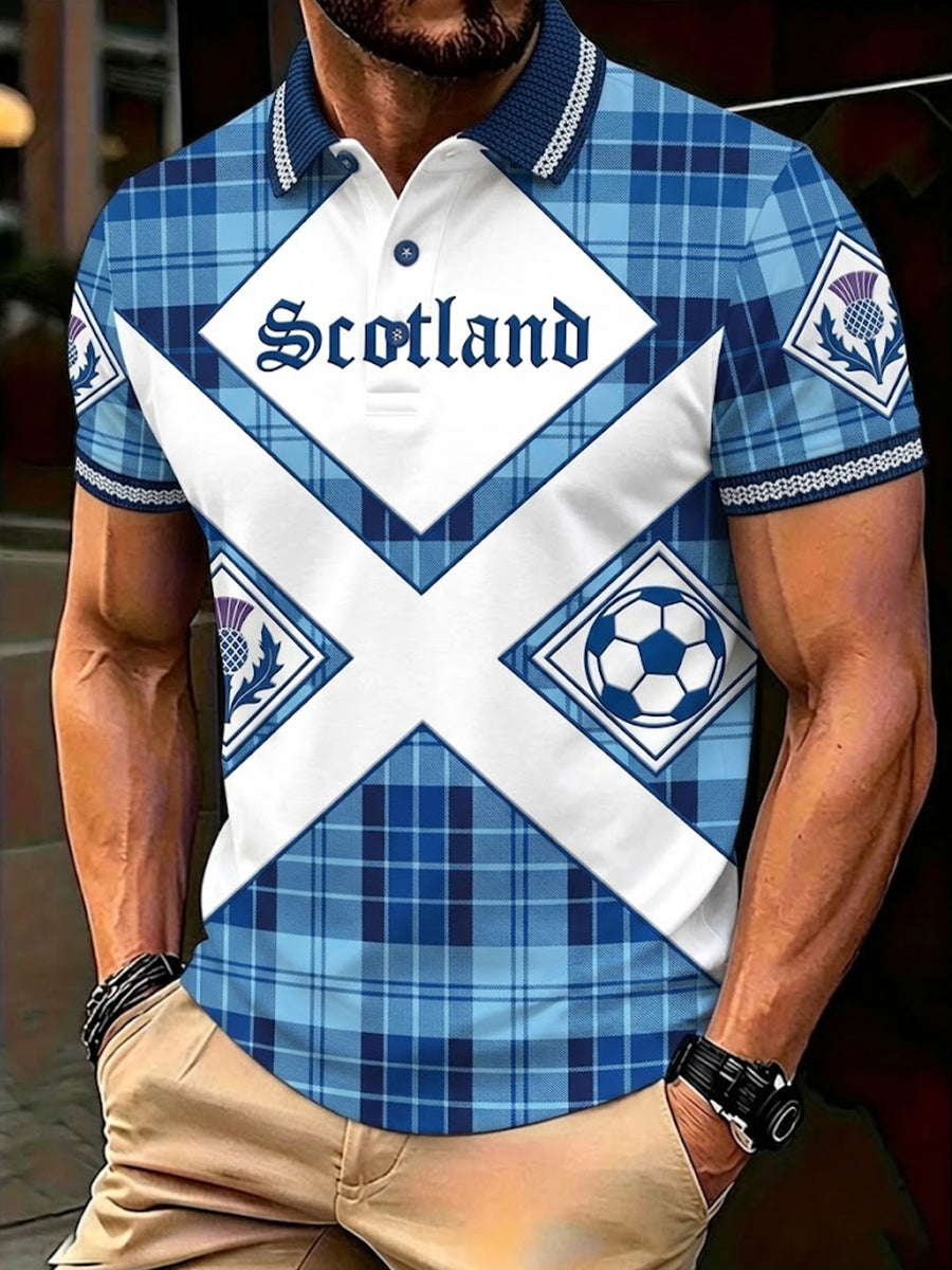 Men's Scotland Football Short Sleeve Shirt