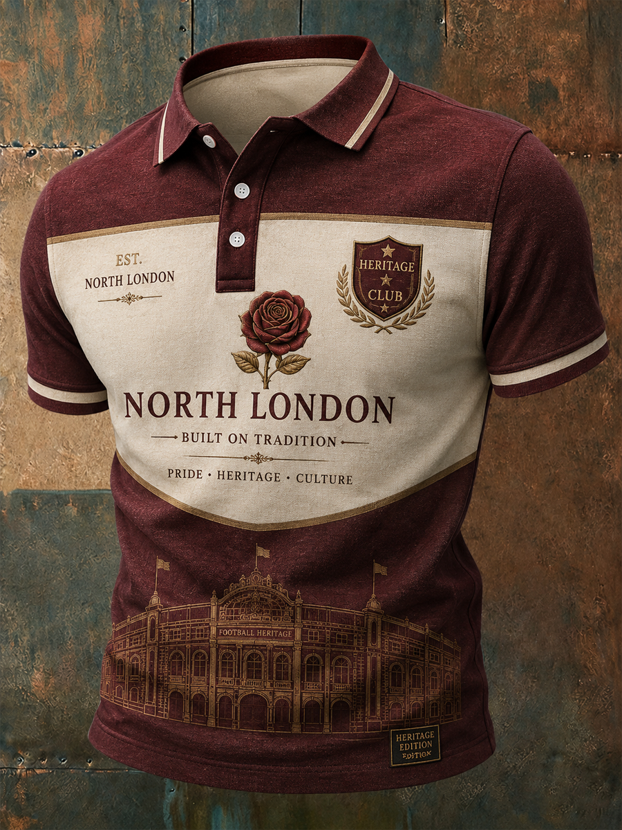 Men's North Lodon Forever Football Lover Printed polo shirt