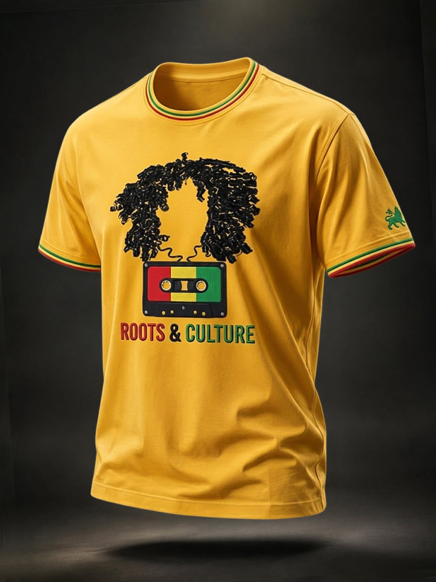 Fun Casual T-Shirt for Men Who Love Retro Reggae Music