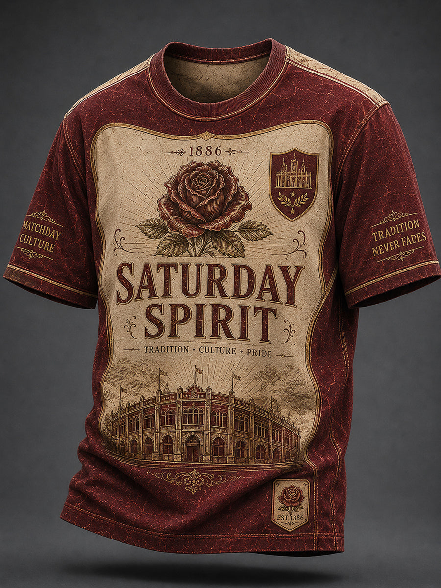 Retro North London Glory Red Football Fan Art Print Casual Jersey