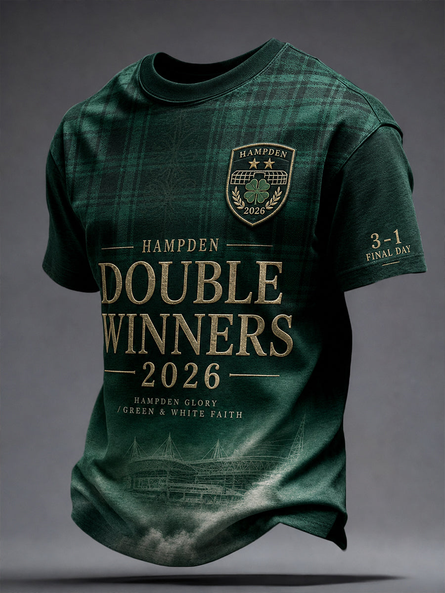 Men's Scotland Football Lover Green Faith Printed T-shirt