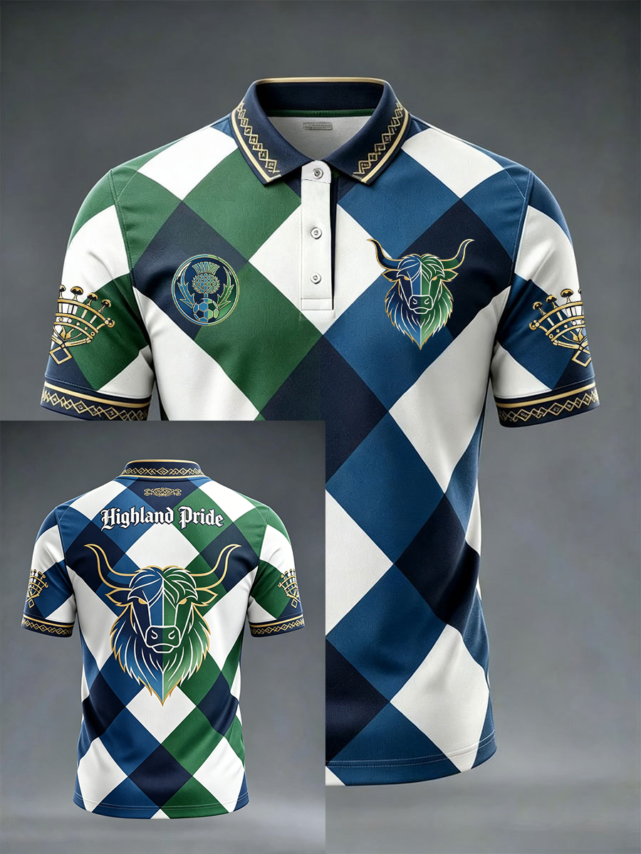 Men's UK Football Lover Scotland Printed polo shirt