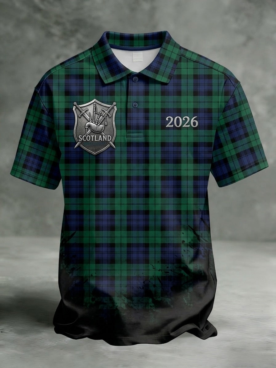 Men's UK Football Lover Scotland Printed Polo Shirt