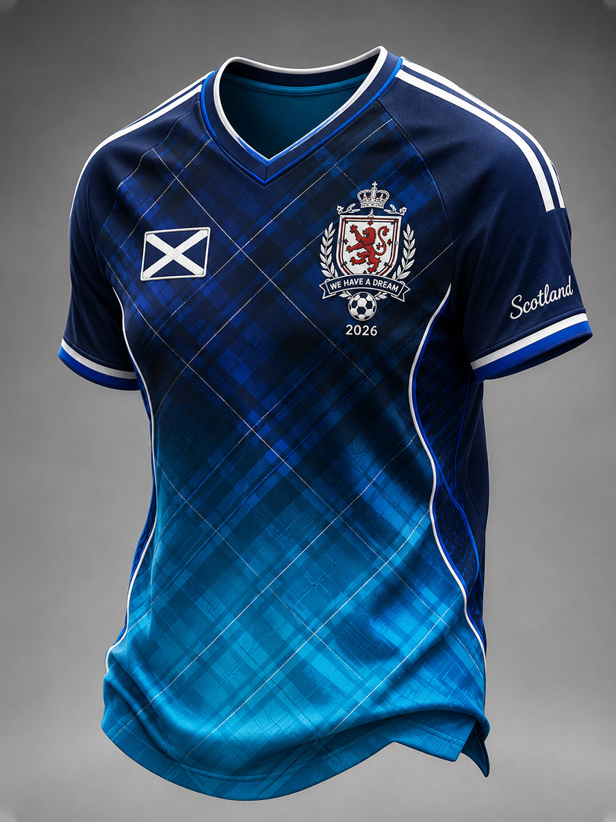 Men's Scotland Football V-neck T-shirt