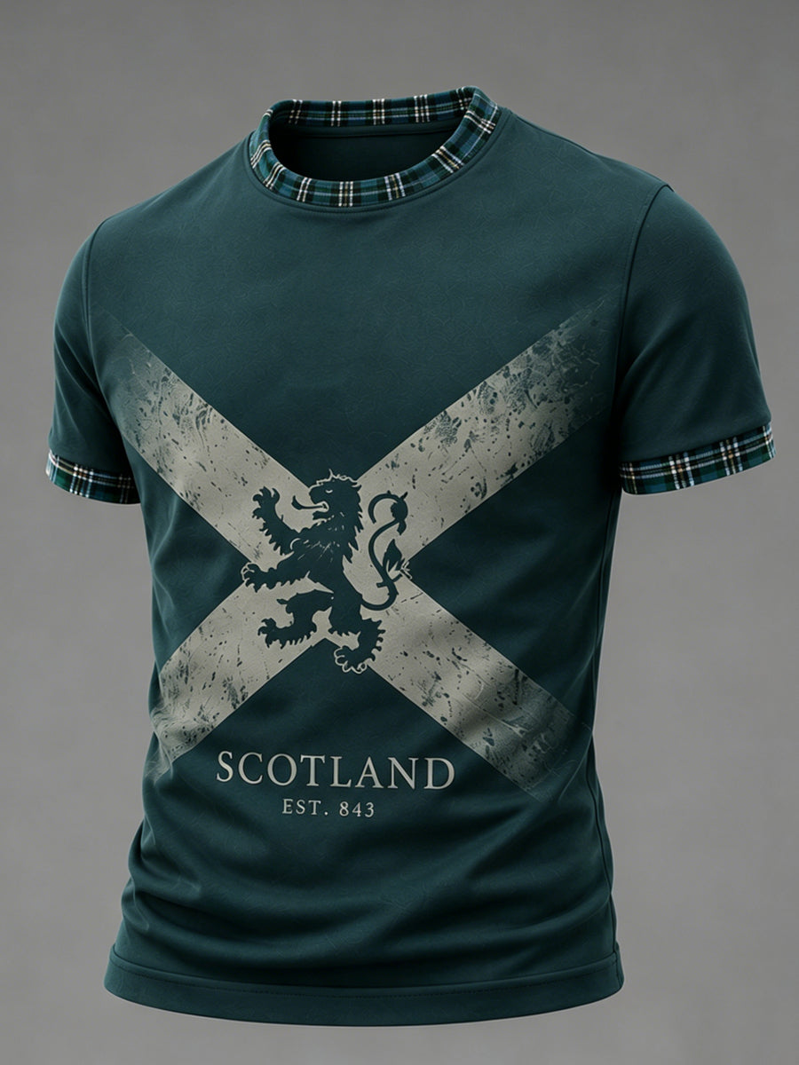 Men's Alba gu bràth Tartan Print Casual Tee