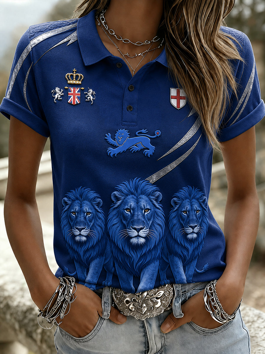 Retro England Football Fan Art Print Casual Jersey