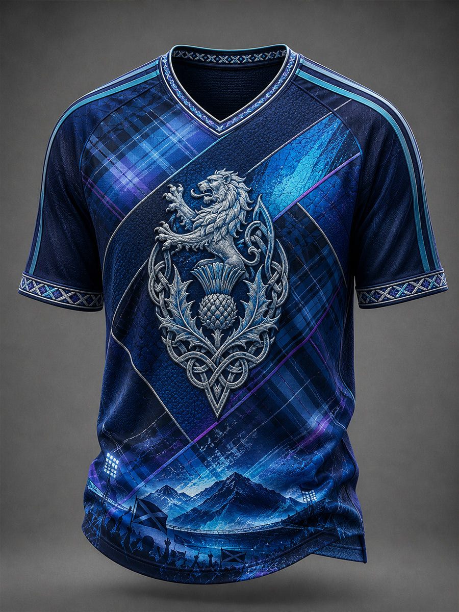 Men's Scotland Football V-neck T-shirt