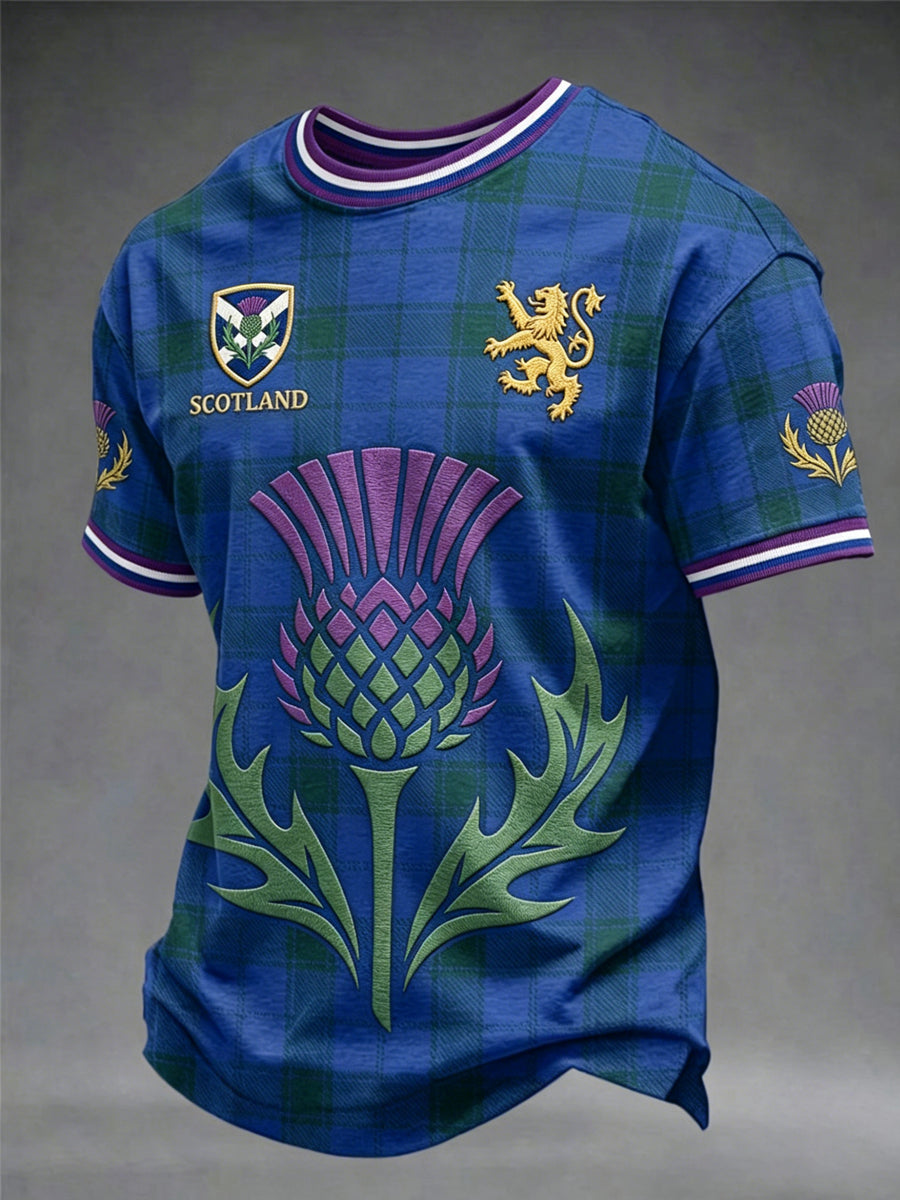 Men's Scotland Art Printed Short Sleeve T-shirt