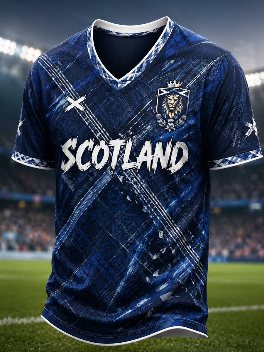 Men's Scotland Football V-Neck T-Shirt