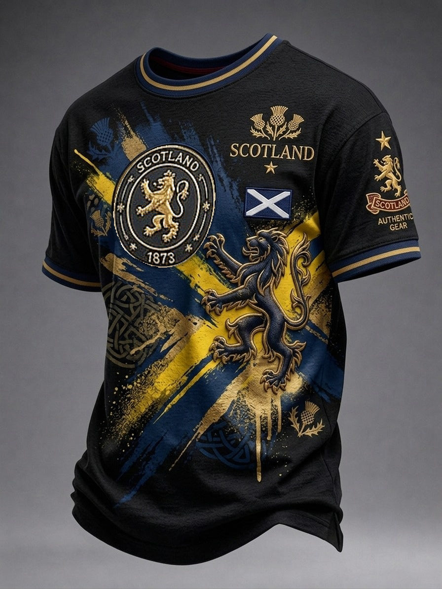 Men's UK Scotland Football Lover 2026 Printed T-shirt