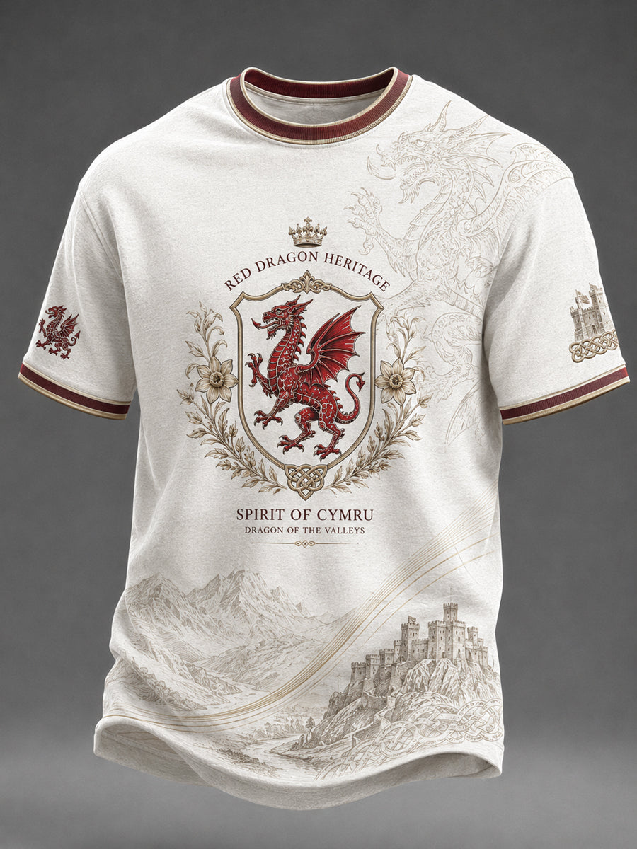Men's Welsh Dragon Printed T-shirt