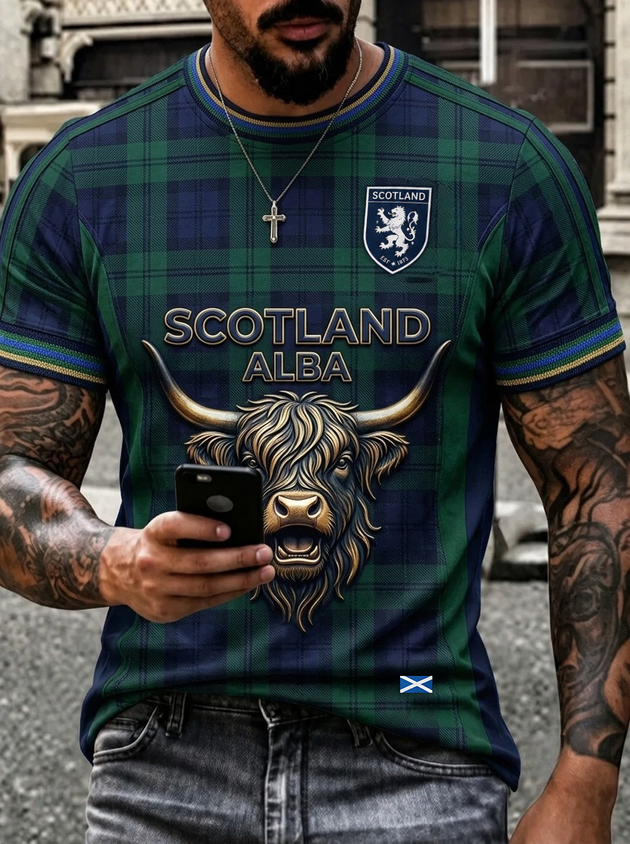 Men's UK Scotland Football Lover 2026 Printed T-shirt