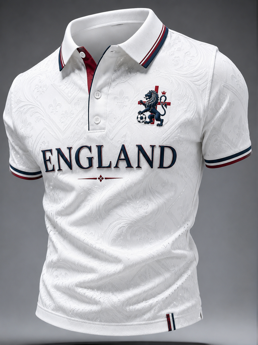 Men's UK Football Lover England Printed polo shirt