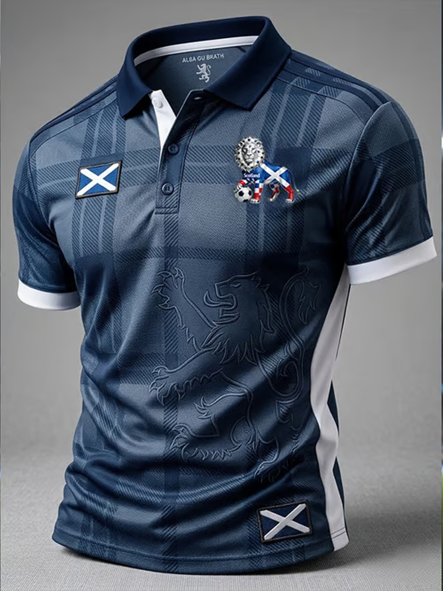 Men's UK Football Lover Scotland Printed polo shirt