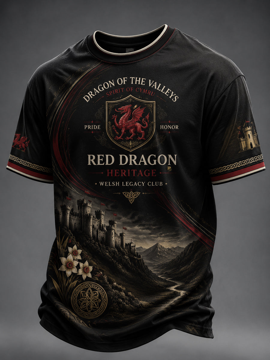 Men's Welsh Dragon Printed T-shirt