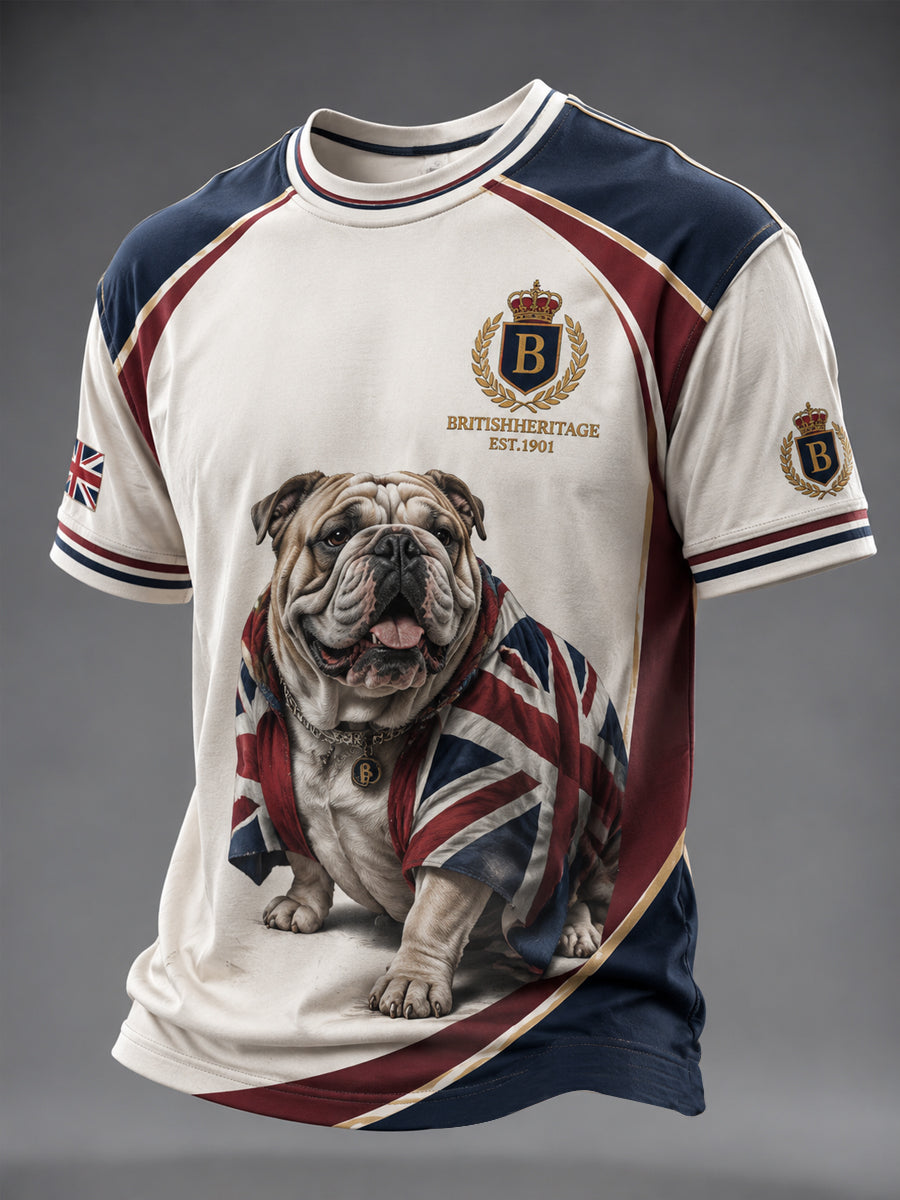 Men's British Style Printed T-shirt