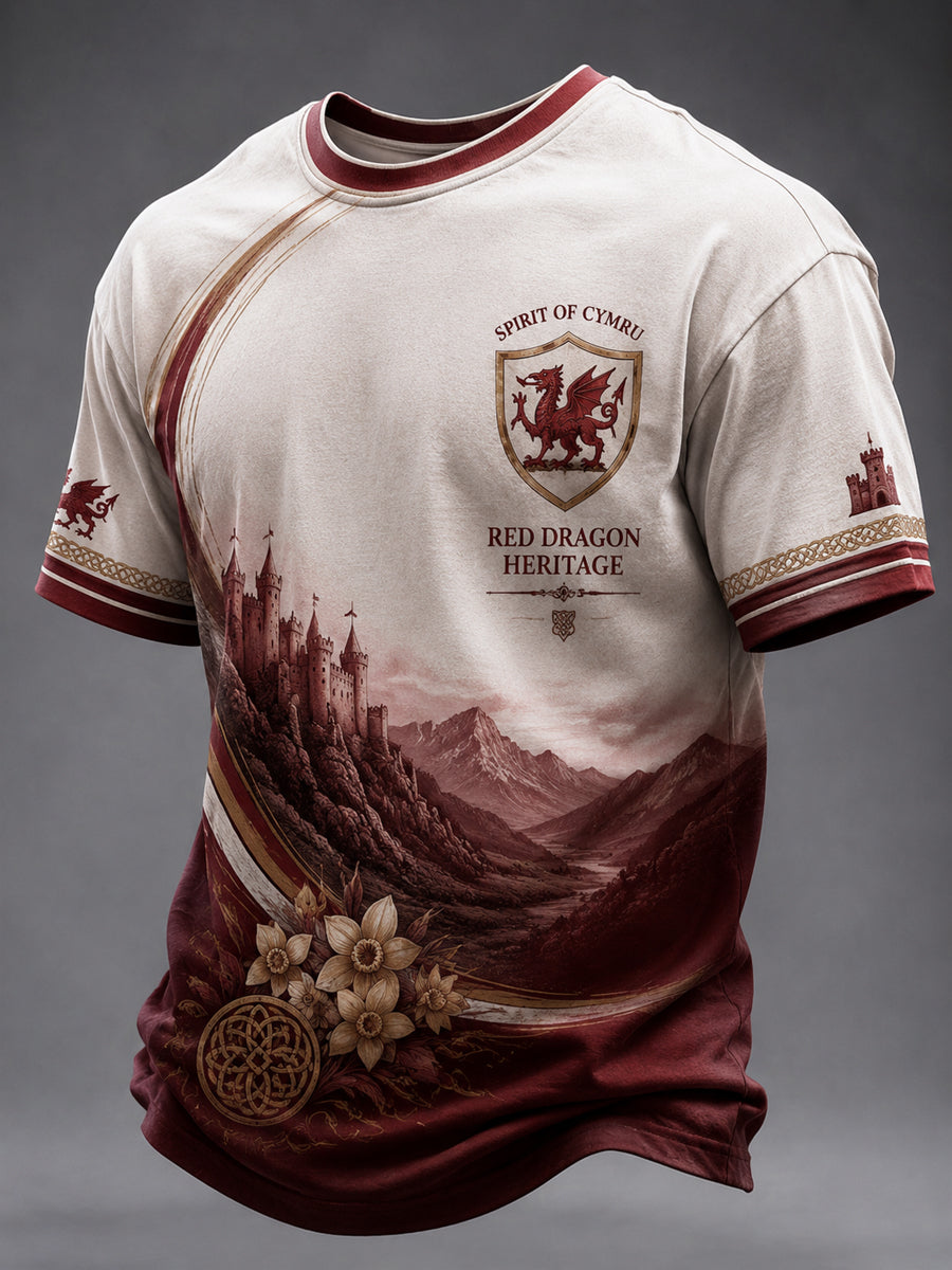 Men's Welsh Dragon Printed T-shirt