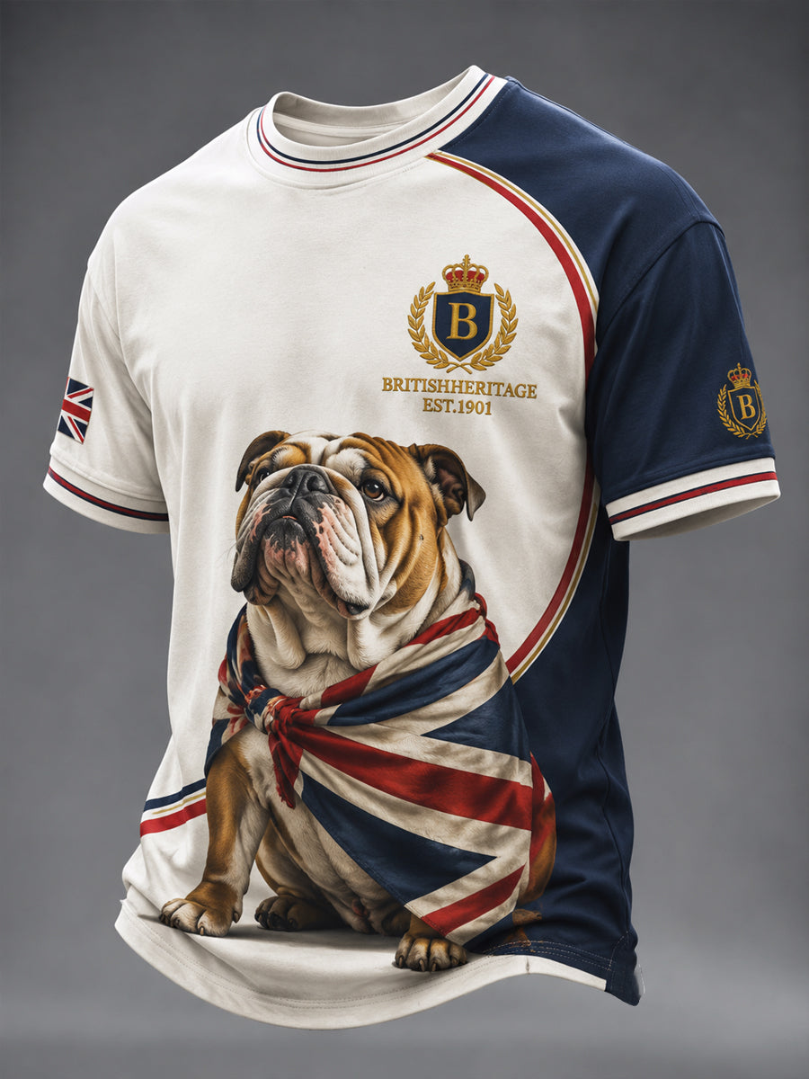 Men's British Style Printed T-shirt