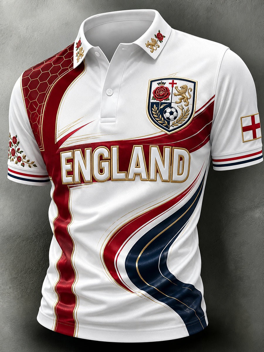 Men's England Football Short Sleeves T-Shirt