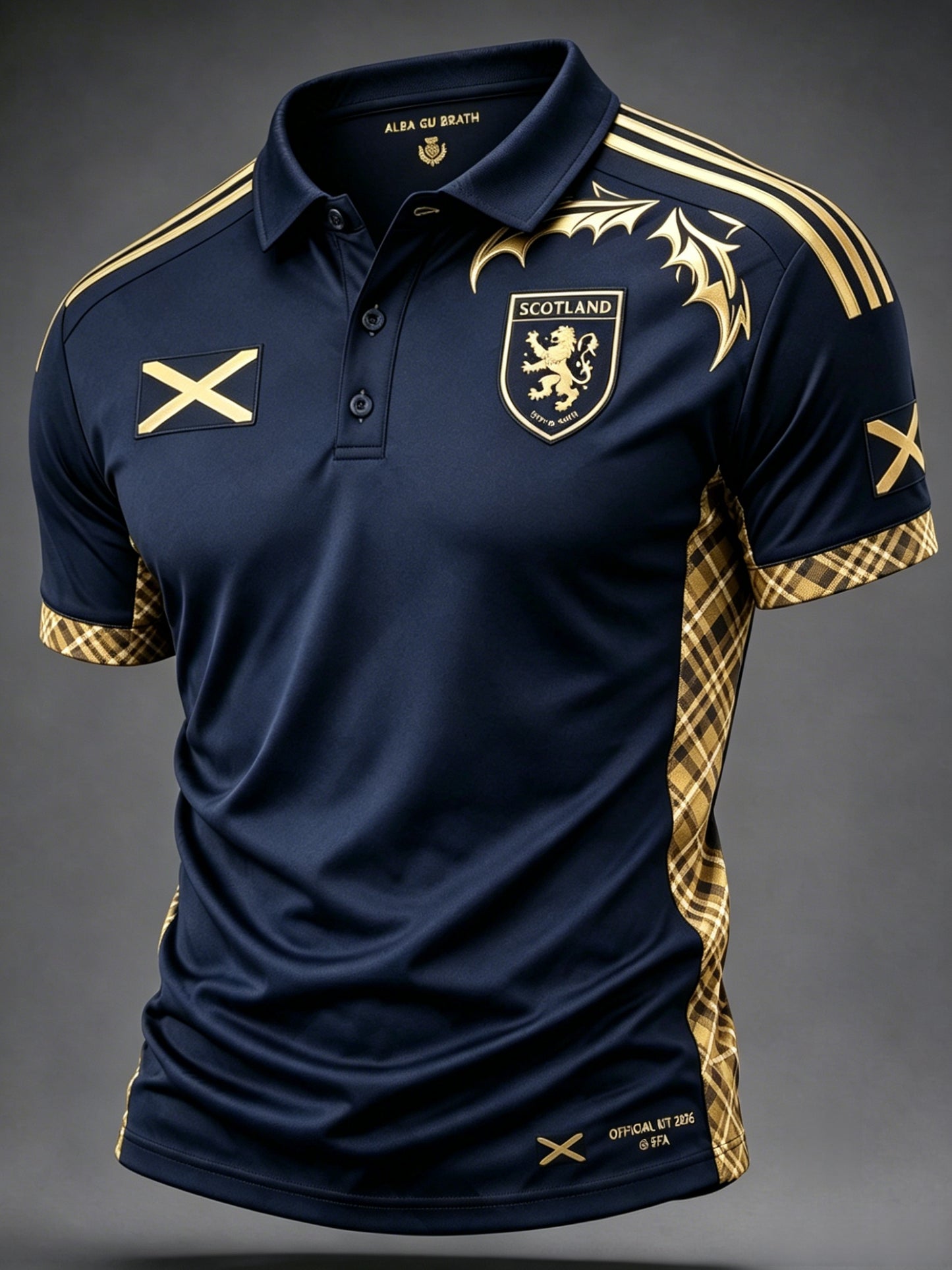 Men's UK Scotland Football Lover 2026 Printed Polo Shirt
