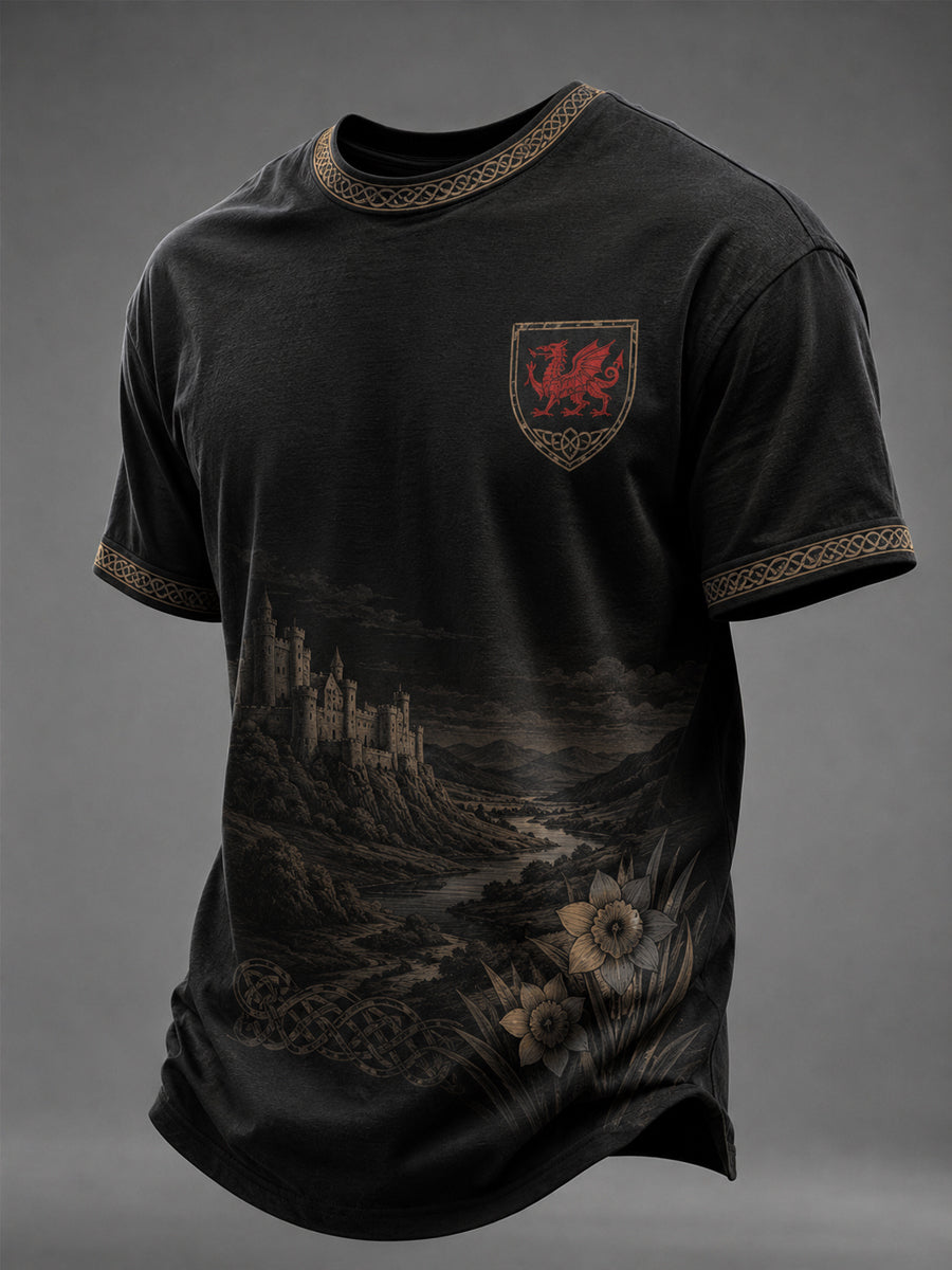 Men's Welsh Dragon Printed T-shirt