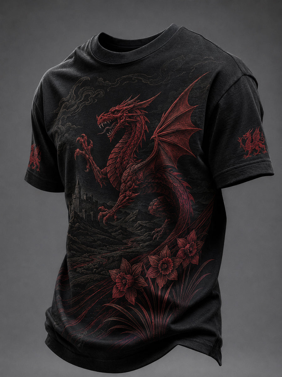 Men's Welsh Dragon Printed T-shirt