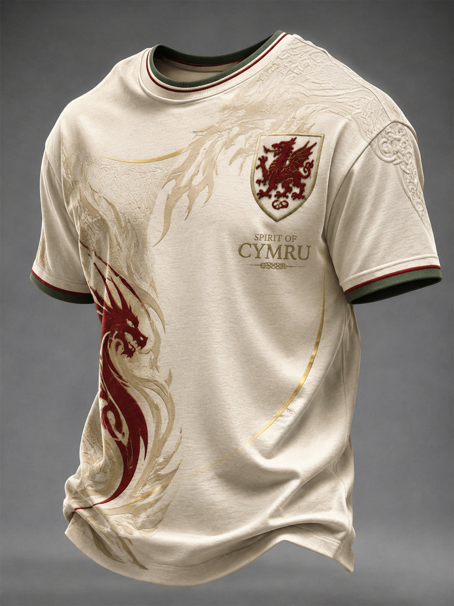 Men's Welsh Dragon Printed T-shirt