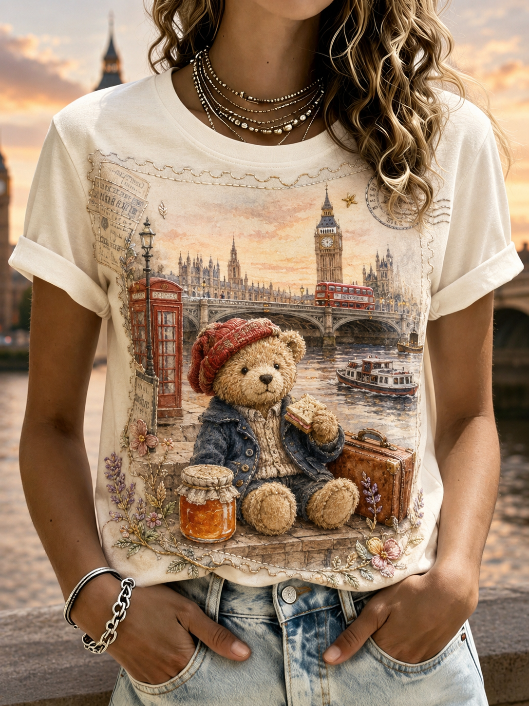 Women's Paddington Bear Short-Sleeved T-Shirt