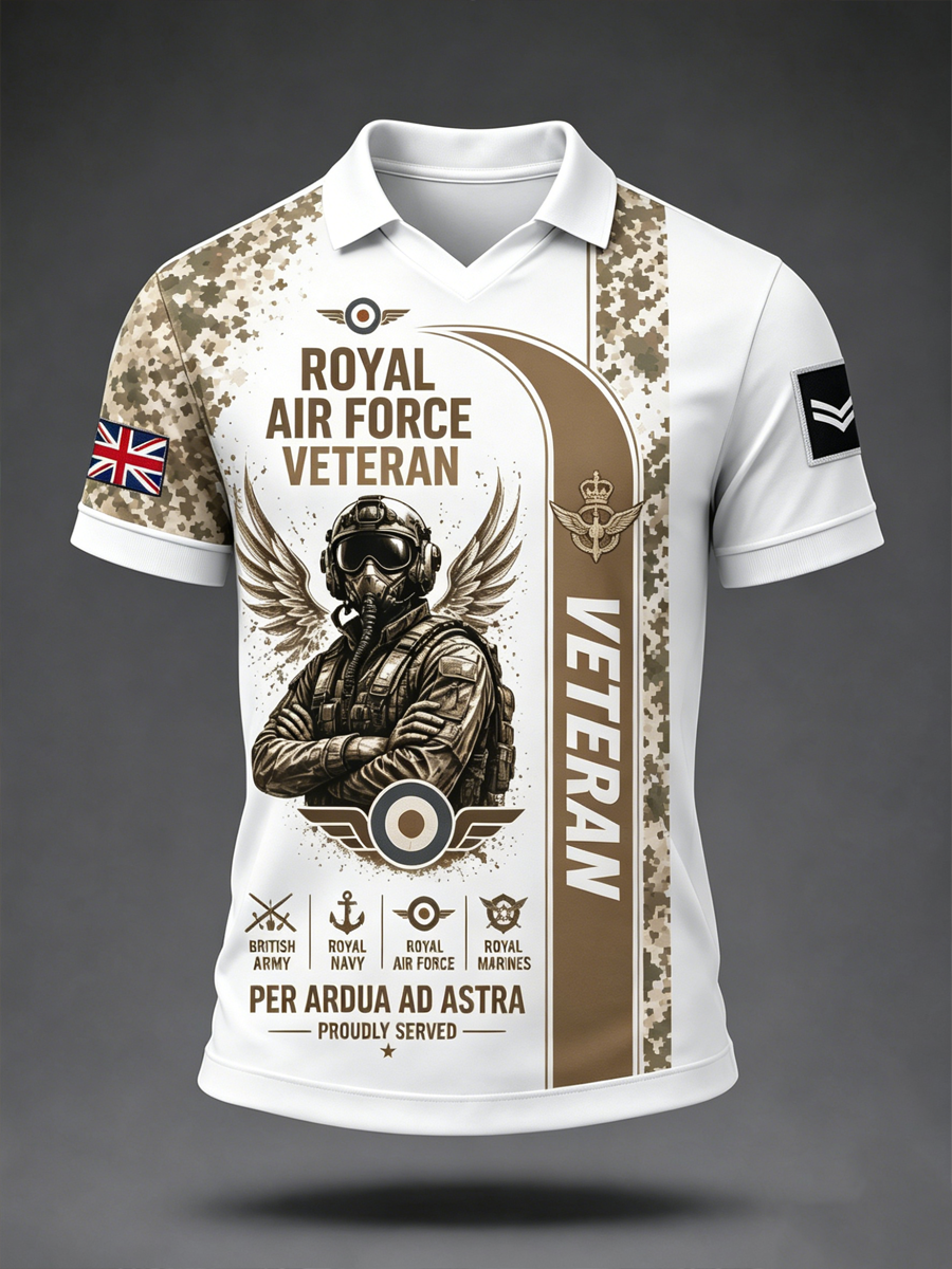 Men's British Veteran Print T-shirt