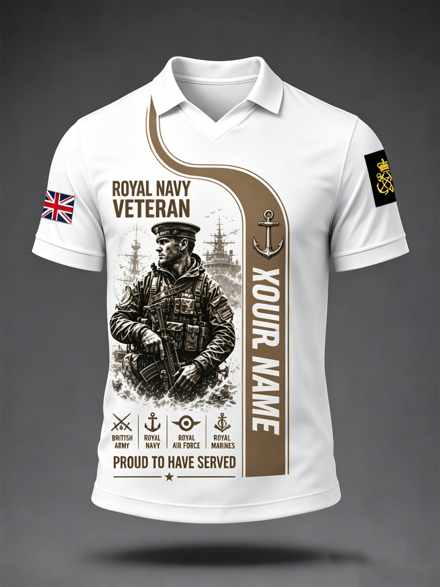 Men's British Veteran Print T-shirt