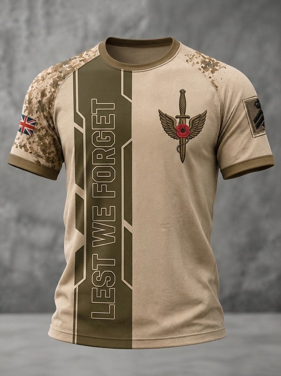 Men's British Veteran Print short sleeves t-shirt