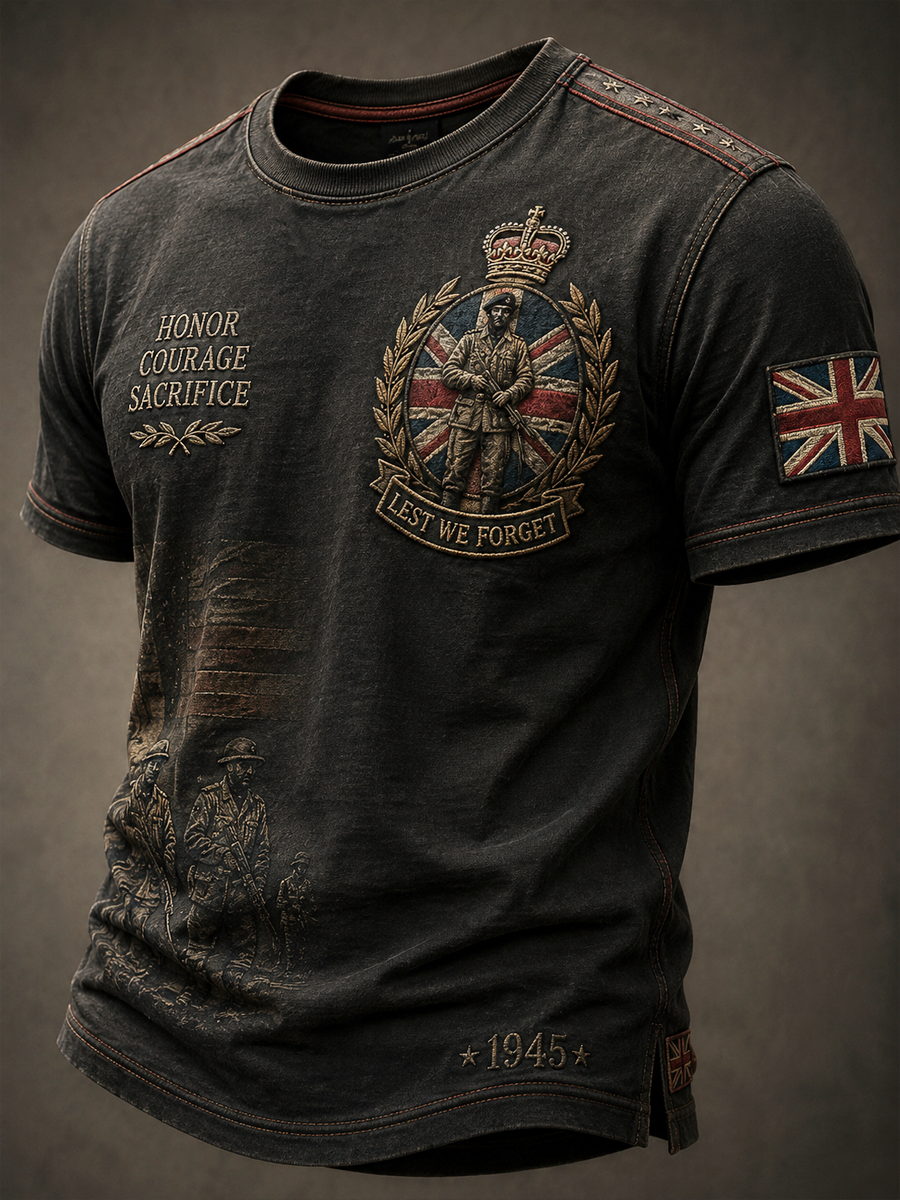 Men's British Veteran Print short sleeves t-shirt