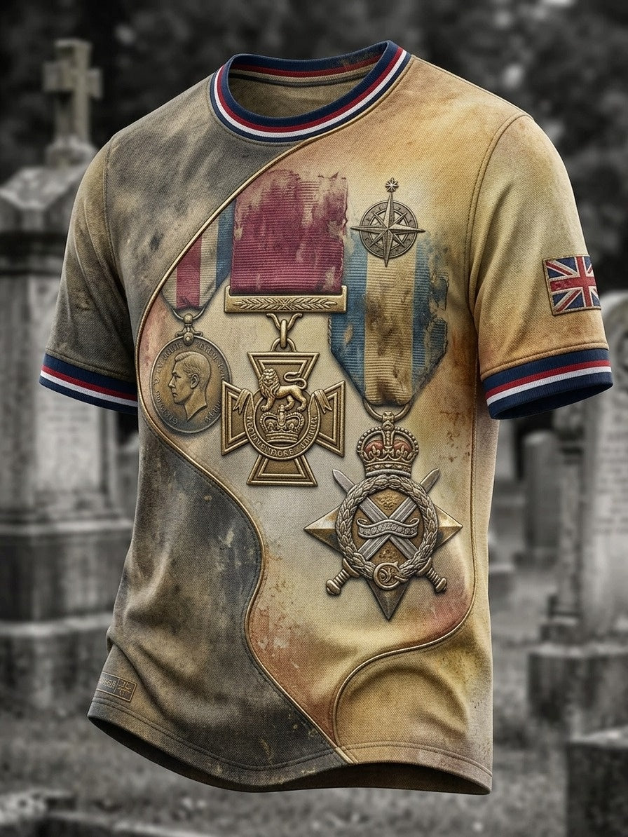 Men's Veteran Memorial Graphic Print T-Shirt