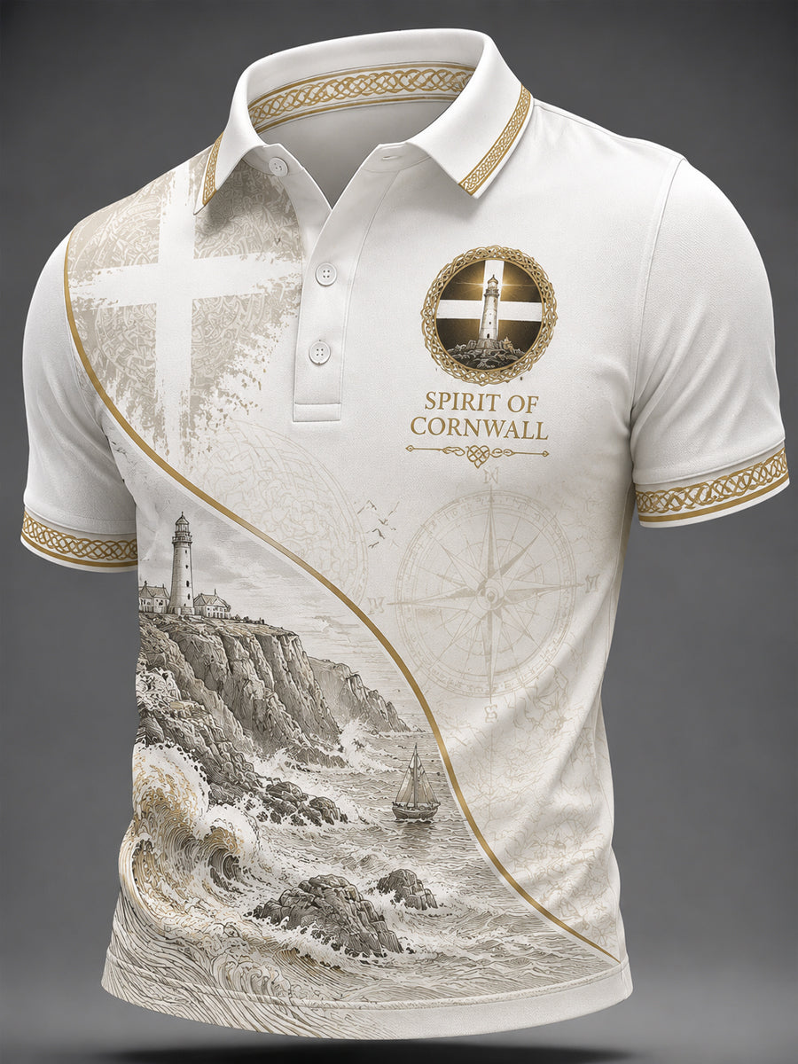 Men's Cornish Celtic-style Print Casual Top