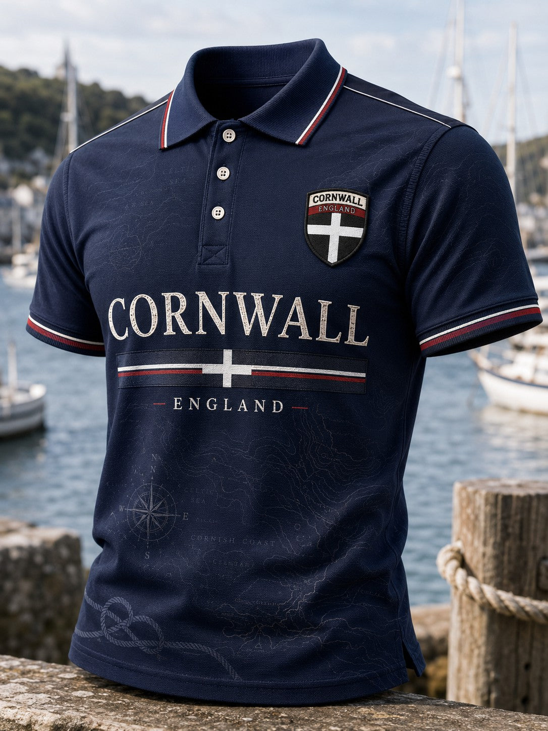 Men's Cornwall United Kingdom Printed Shirt