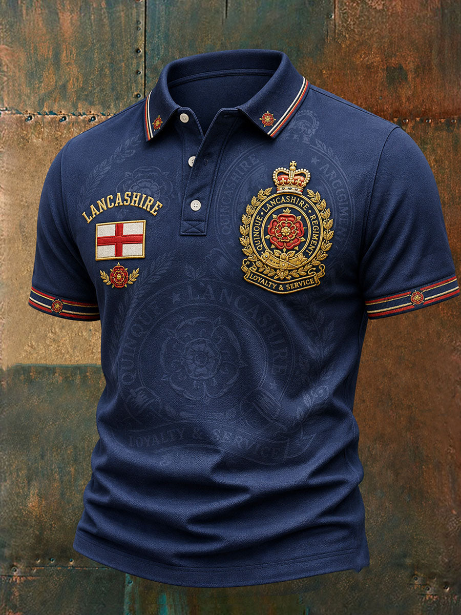Men's Lancaster Red Roses Art Printed Casual Tops