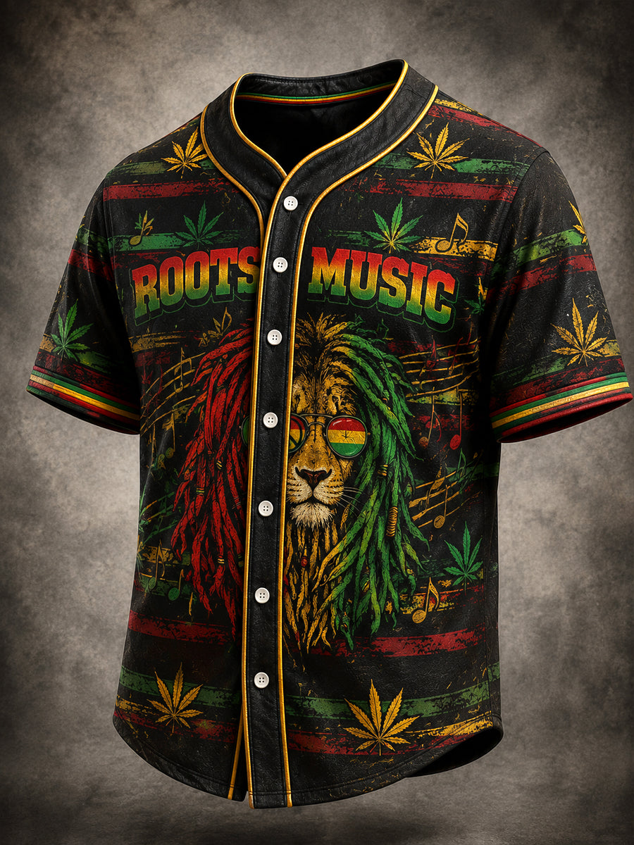 Retro Reggae Classic Lion Casual Shirt